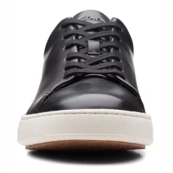 Baskets Clarks Men Courtlite Lace Black Leather -Baskets Soldes 040880f 26163759 2