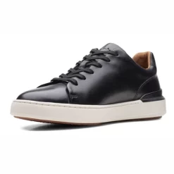 Baskets Clarks Men Courtlite Lace Black Leather -Baskets Soldes 040880f 26163759 3