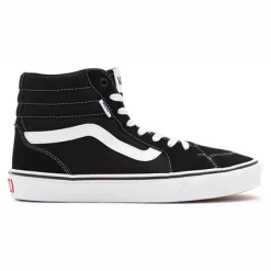 Baskets Vans Men Filmore Hi Suede Canvas Black White