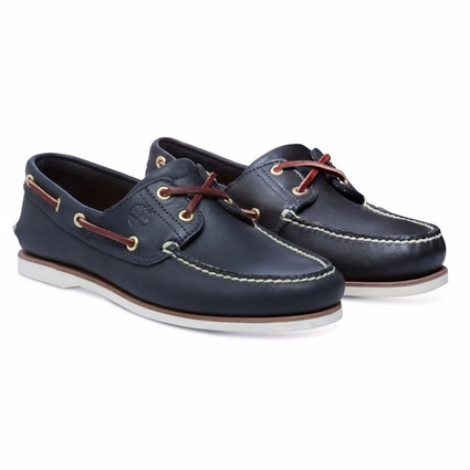 Timberland Men Classic Boat 2 Eye Navy Smooth 2 Timberland Men Classic Boat 2 Eye Navy Smooth – Image 2