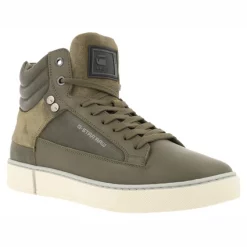 Baskets G-Star Raw Ravond Mid Bsc Dnm 9600 Men Olive -Baskets Soldes 224220005710 9600 02