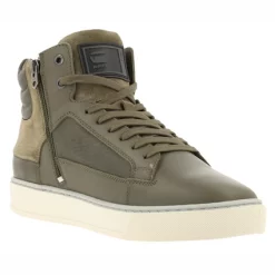 Baskets G-Star Raw Ravond Mid Bsc Dnm 9600 Men Olive -Baskets Soldes 224220005710 9600 05