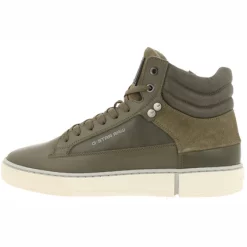 Baskets G-Star Raw Ravond Mid Bsc Dnm 9600 Men Olive -Baskets Soldes 224220005710 9600 07