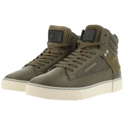 Baskets G-Star Raw Ravond Mid Bsc Dnm 9600 Men Olive -Baskets Soldes 224220005710 9600 13