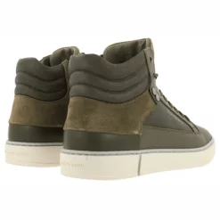 Baskets G-Star Raw Ravond Mid Bsc Dnm 9600 Men Olive -Baskets Soldes 224220005710 9600 14