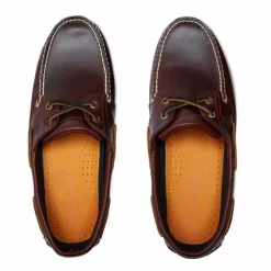 Chaussure Bateau Timberland Mens Classic Boat 2 Eye Rootbeer Brown -Baskets Soldes 25077 5