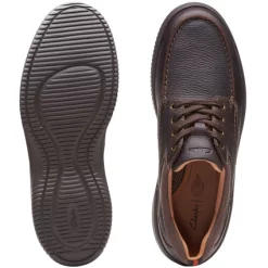 Baskets Clarks Men Donaway Edge Brown Leather -Baskets Soldes 26165601 6