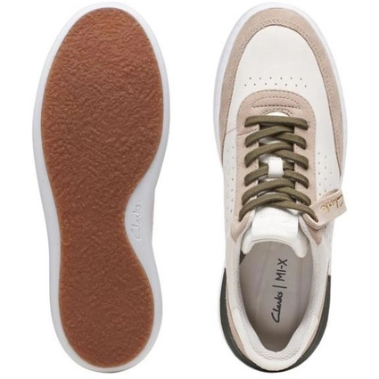 Baskets Clarks Men CourtLite Tor Off White Combi 7 Baskets Clarks Men CourtLite Tor Off White Combi – Image 7