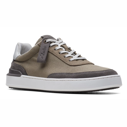 Baskets Clarks Men CourtLite Tor Grey Canvas 2 Baskets Clarks Men CourtLite Tor Grey Canvas – Image 2