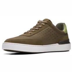 Baskets Clarks Men CourtLite Tor Olive -Baskets Soldes 26170210 W 4