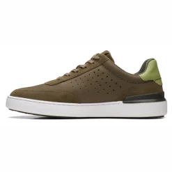 Baskets Clarks Men CourtLite Tor Olive -Baskets Soldes 26170210 W 5