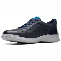 Baskets Clarks Men Donaway Run Navy Leather -Baskets Soldes 26171944 W 4