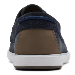 Mocassins Clarks Men Bratton Boat Navy Nubuck -Baskets Soldes 26172444 W 6