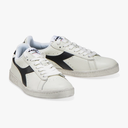 Diadora Game L Low Waxed White Black 4 Diadora Game L Low Waxed White Black – Image 4