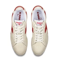 Diadora Game L Low Waxed White Red Pepper -Baskets Soldes 501.160821 C5147 05 HR 1
