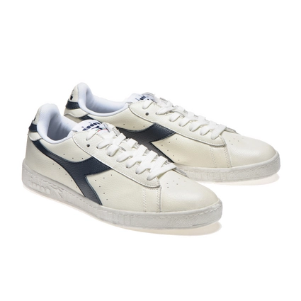 Diadora Game L Low Waxed White Blue Caspian Sea 5 Diadora Game L Low Waxed White Blue Caspian Sea – Image 5