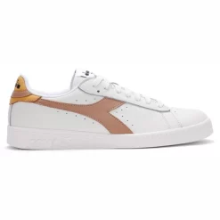 Baskets Diadora Unisex Game L Low Bianco Beige Cerbiatto