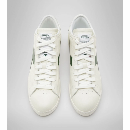 Baskets Diadora Game L Waxed Row Cut Unisex White Fogliage 6 Baskets Diadora Game L Waxed Row Cut Unisex White Fogliage – Image 6