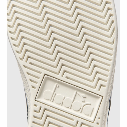 Baskets Diadora Unisex Game L High Waxed Blanc Bleu 4 Baskets Diadora Unisex Game L High Waxed Blanc Bleu – Image 4