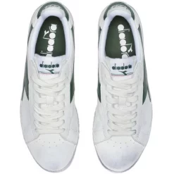 Baskets Diadora Men Game L Low Waxed Blanc Vert -Baskets Soldes 501.178301 C1161 2