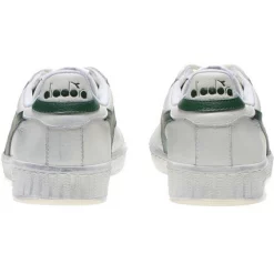 Baskets Diadora Men Game L Low Waxed Blanc Vert -Baskets Soldes 501.178301 C1161 4