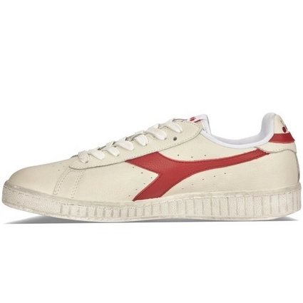 Baskets Diadora Men Game L Low Waxed Blanc Rouge 2 Baskets Diadora Men Game L Low Waxed Blanc Rouge – Image 2