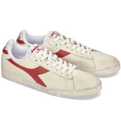 Baskets Diadora Men Game L Low Waxed Blanc Rouge 9 Baskets Diadora Men Game L Low Waxed Blanc Rouge -Baskets Soldes 501.178301 C5147 3