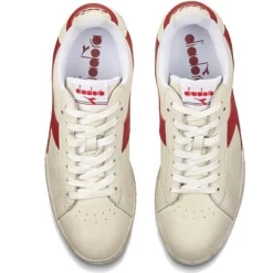 Baskets Diadora Men Game L Low Waxed Blanc Rouge 10 Baskets Diadora Men Game L Low Waxed Blanc Rouge -Baskets Soldes 501.178301 C5147 4