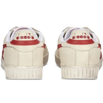 Baskets Diadora Men Game L Low Waxed Blanc Rouge 6 Baskets Diadora Men Game L Low Waxed Blanc Rouge – Image 6