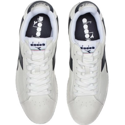 Baskets Diadora Men Game L Low Waxed Bianco Bleu 3 Baskets Diadora Men Game L Low Waxed Bianco Bleu – Image 3