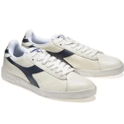 Baskets Diadora Men Game L Low Waxed Bianco Bleu 8 Baskets Diadora Men Game L Low Waxed Bianco Bleu -Baskets Soldes 501.178301 C5262 3