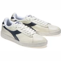 Baskets Diadora Men Game L Low Waxed Bianco Grigio Ghiacciaio -Baskets Soldes 501.178301 C5262 3 2