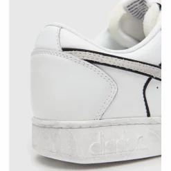 Baskets Diadora Men Magic Basket Low Icona Leather Bianco -Baskets Soldes 501.178568 20006 5