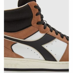Diadora Homme Magic Basket Mid Earth Beaver Fur White Black 7 Diadora Homme Magic Basket Mid Earth Beaver Fur White Black -Baskets Soldes 501.179004 D0098 2