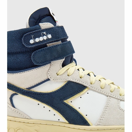 Baskets Diadora Men Magic Basket Mid Suede White Blue Caspian Sea 5 Baskets Diadora Men Magic Basket Mid Suede White Blue Caspian Sea – Image 5