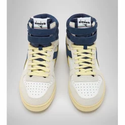 Baskets Diadora Men Magic Basket Mid Suede White Blue Caspian Sea 11 Baskets Diadora Men Magic Basket Mid Suede White Blue Caspian Sea -Baskets Soldes 501.179045 C0445 50 HR