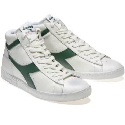 Baskets Diadora Unisex Game L High Waxed Blanc Vert 8 Baskets Diadora Unisex Game L High Waxed Blanc Vert -Baskets Soldes 501178300 C1161 3