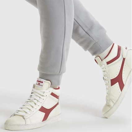 Baskets Diadora Unisex Game L High Waxed Blanc Rouge 2 Baskets Diadora Unisex Game L High Waxed Blanc Rouge – Image 2
