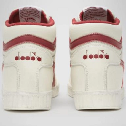 Baskets Diadora Unisex Game L High Waxed Blanc Rouge 3 Baskets Diadora Unisex Game L High Waxed Blanc Rouge – Image 3