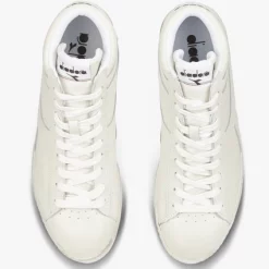 Baskets Diadora Unisex Game L High Waxed Blanc -Baskets Soldes 501178300 C6180 2