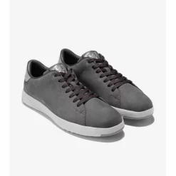 Baskets Cole Haan Men GrandPro Tennis Sneaker Charcoal Dark Pavement Nubuck Monument -Baskets Soldes C36129 E