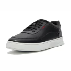 Baskets FitFlop Men Rally X Leather Sneakers Black