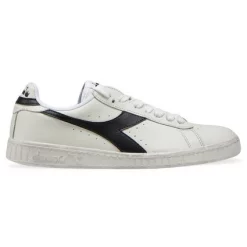 Baskets Men Game L Low Waxed Blanc Noir