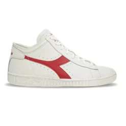 Baskets Diadora Unisex Game L Waxed Row Cut Bianco Rosso Peperone