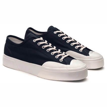 Baskets Superga Unisex 2432 Selvedge Duck Navy Off White 2 Baskets Superga Unisex 2432 Selvedge Duck Navy Off White – Image 2