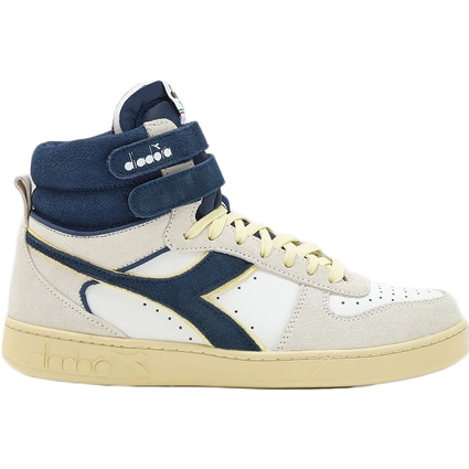 Baskets Diadora Men Magic Basket Mid Suede White Blue Caspian Sea 1 Baskets Diadora Men Magic Basket Mid Suede White Blue Caspian Sea